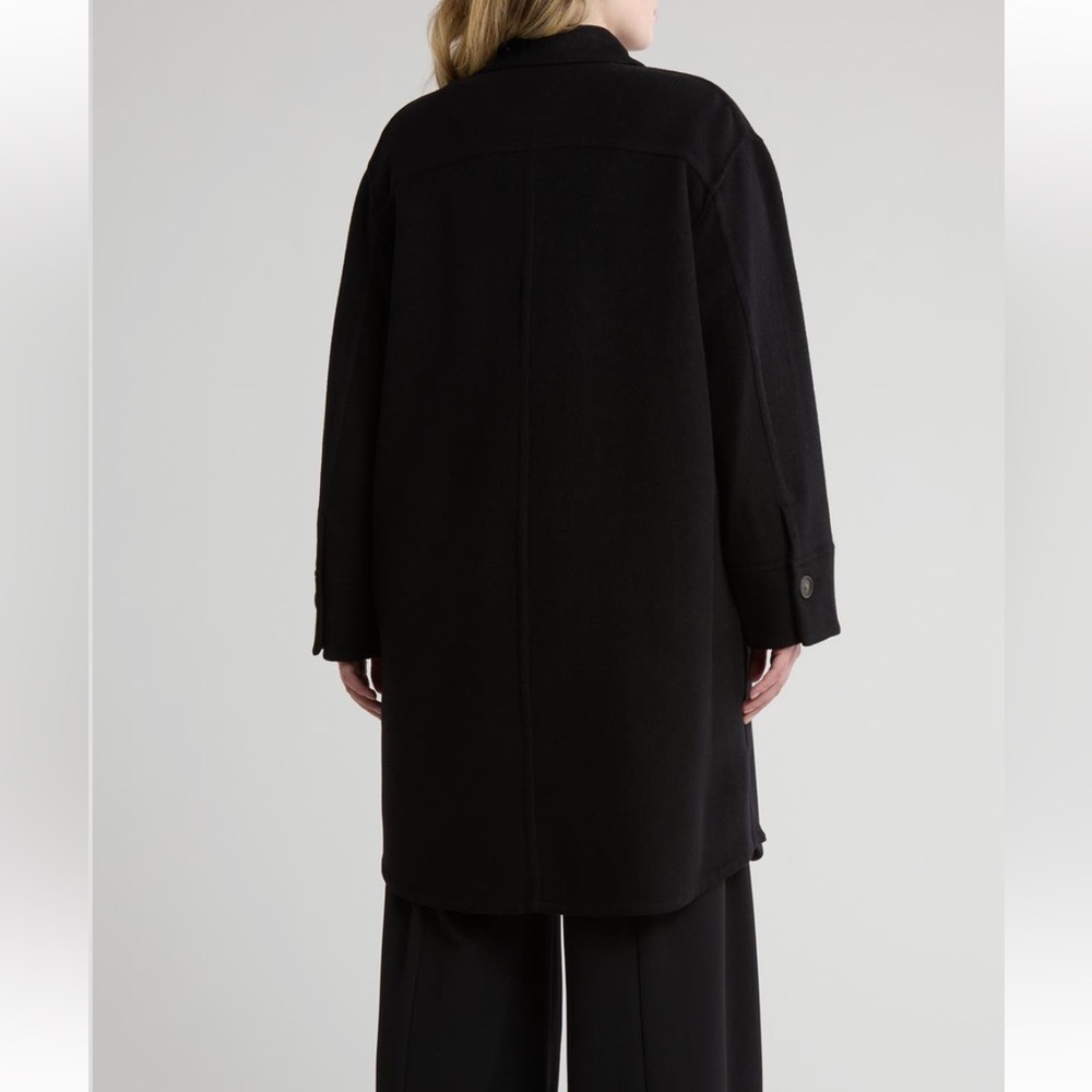 Vince Women's Black Wooo Button-Up Coat - Picture 2 of 9